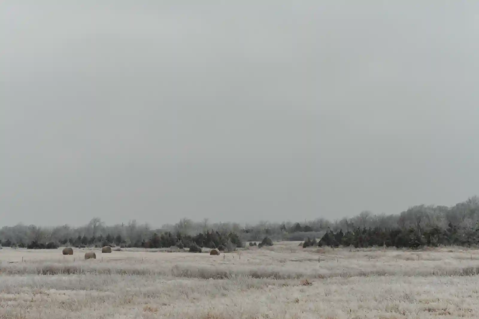 An ice-covered landscape in Bartlesville, Oklahoma
